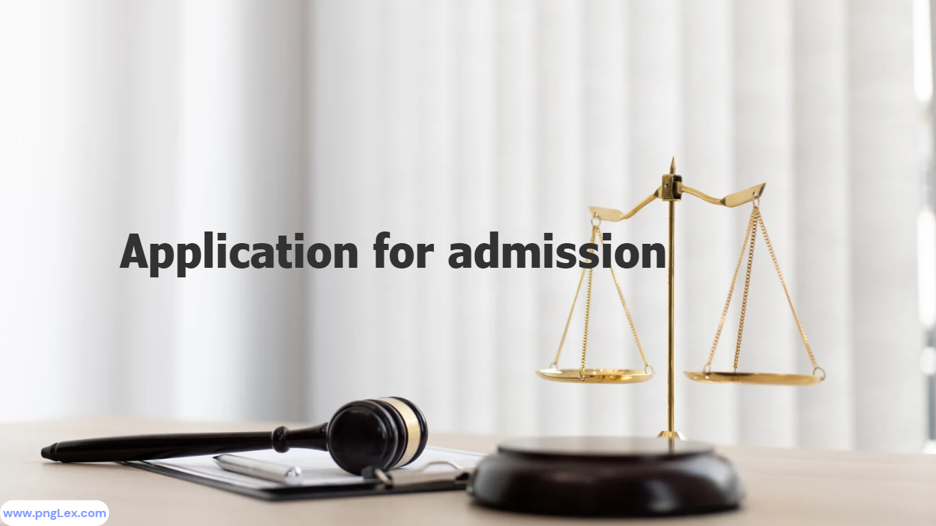 Application for Admission