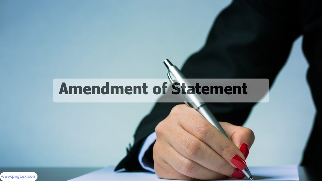 Amendment of Statement