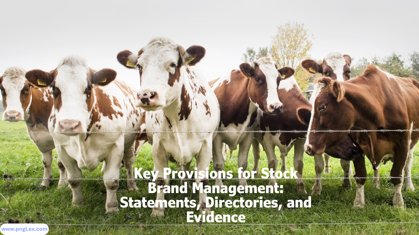 Key Provisions for Stock Brand Management: Statements, Directories, and Evidence